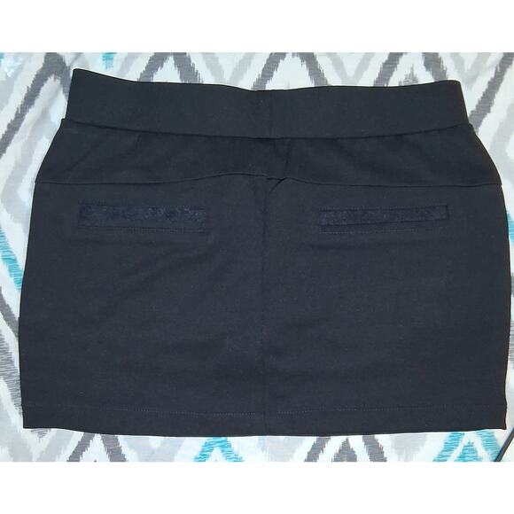 Black Mini Skirt with Sequin Stripe Detail ---Its Sparkle Time!! - Picture 2 of 2